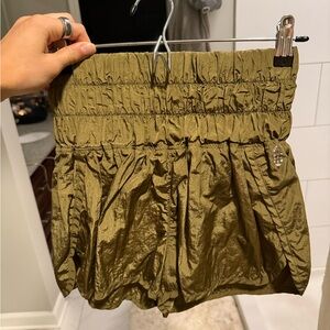 Free people Olive Green High-Waisted athletic shorts